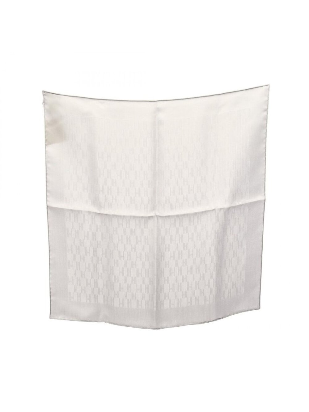 Hermes Scarf Pochette Faconnee Grand H Pocket Square Silk
